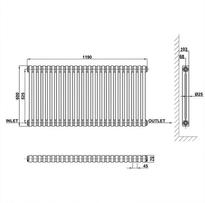 Traditional Horizontal Double Column Radiator