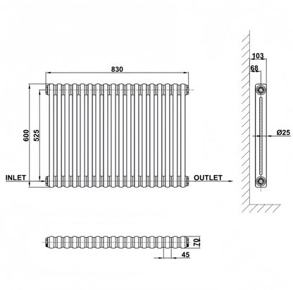 Traditional Horizontal Double Column Radiator